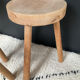 Set of 3 wooden tripod stools