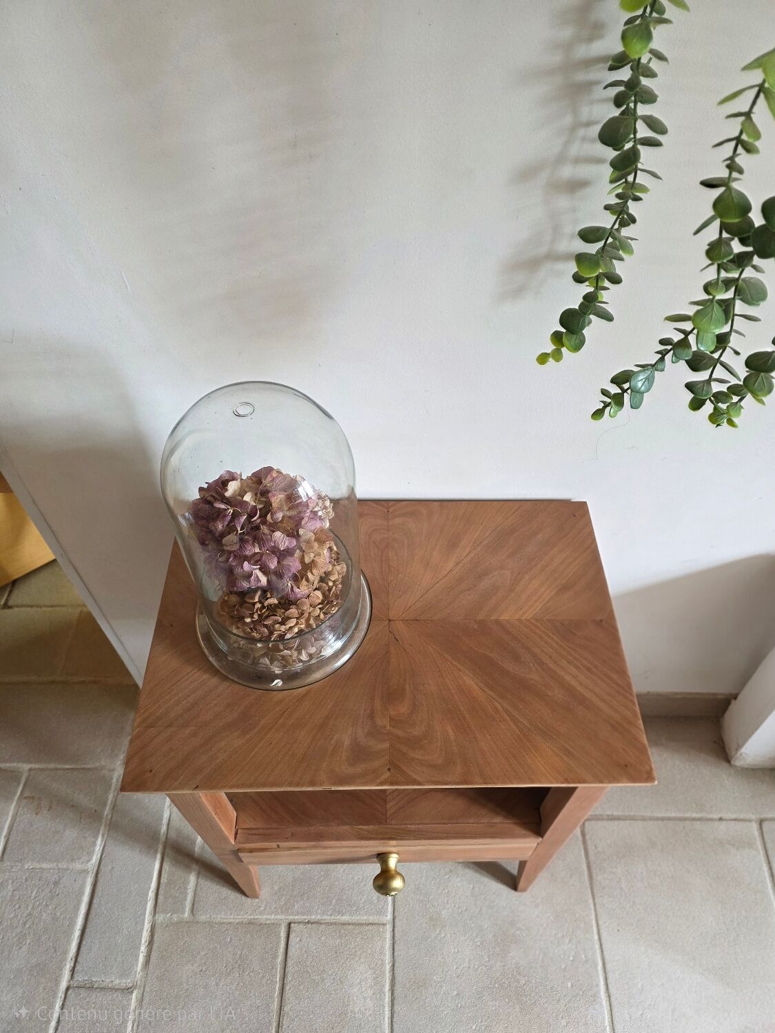 Antique spindle leg bedside table