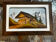 Tableau alpin en bois sculpté et peint signé
