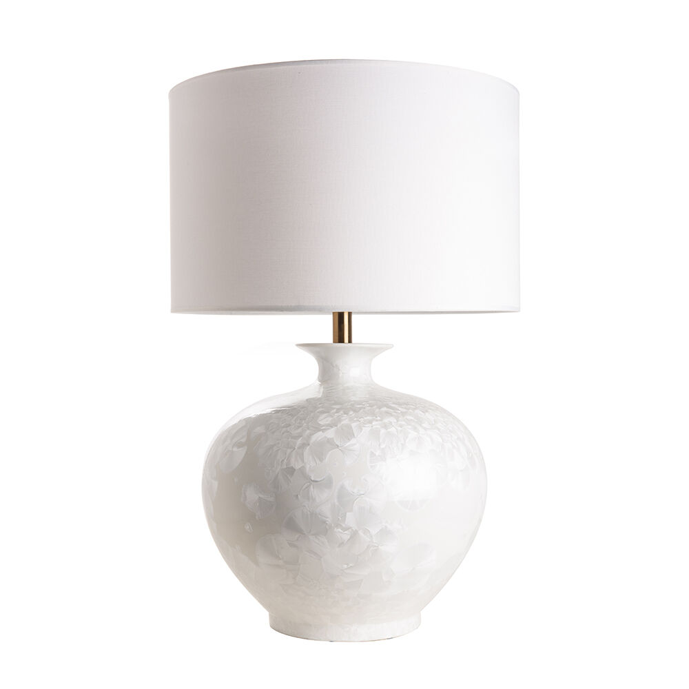 Base lamp round vase white-e27 lam.0365