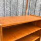 Vintage oak bookcase with compass base