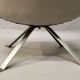 Design armchair with light grey skai top