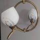 brass chandelier in the shape of a perch from the 50s/60s