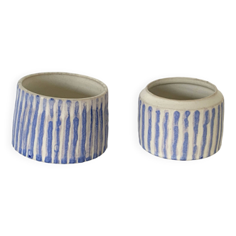 CERAMIC STRIPED POTS