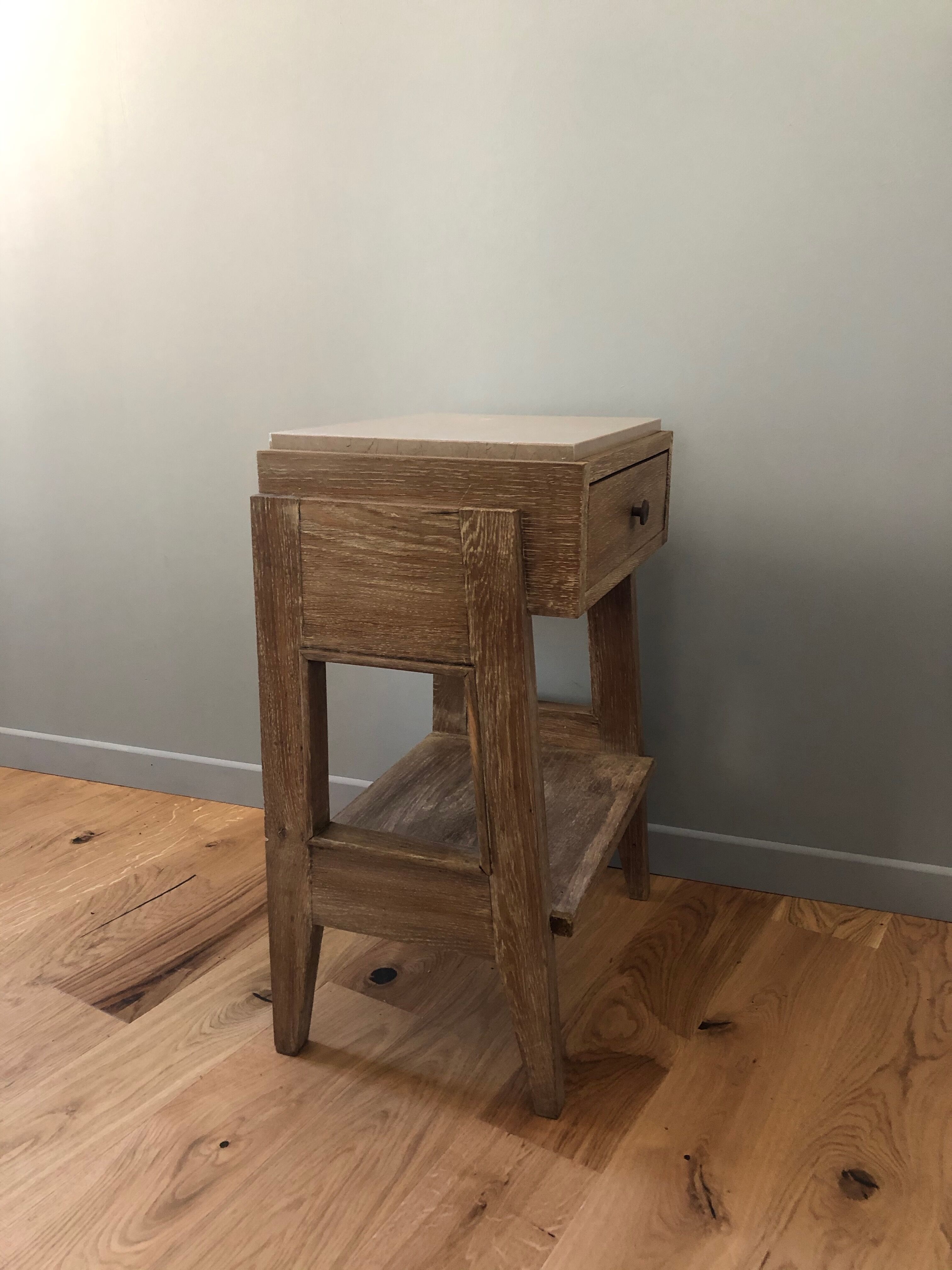Vintage modernist bedside in oak 1950