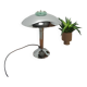 Chromen lamp met glazen details, tafellamp