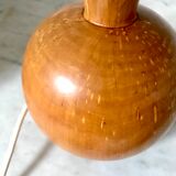 Vintage wooden ball bedside lamp