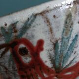 Empty pocket bowl signed Le Murier Gustave and Micheline Reynaud, Vallauris