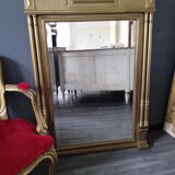 Antique gilded trumeau mirror 93x120cm