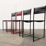 Spaghetti chairs model 101 Italian Postmodern Space Age by Giandomenico Belotti for Alias, 1970s, set of 4
