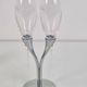 Crystal Champagne Flutes in Holder by Philippe Di Meo for Moët & Chandon, 1980s, Set of 2