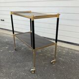 Golden vintage rolling table