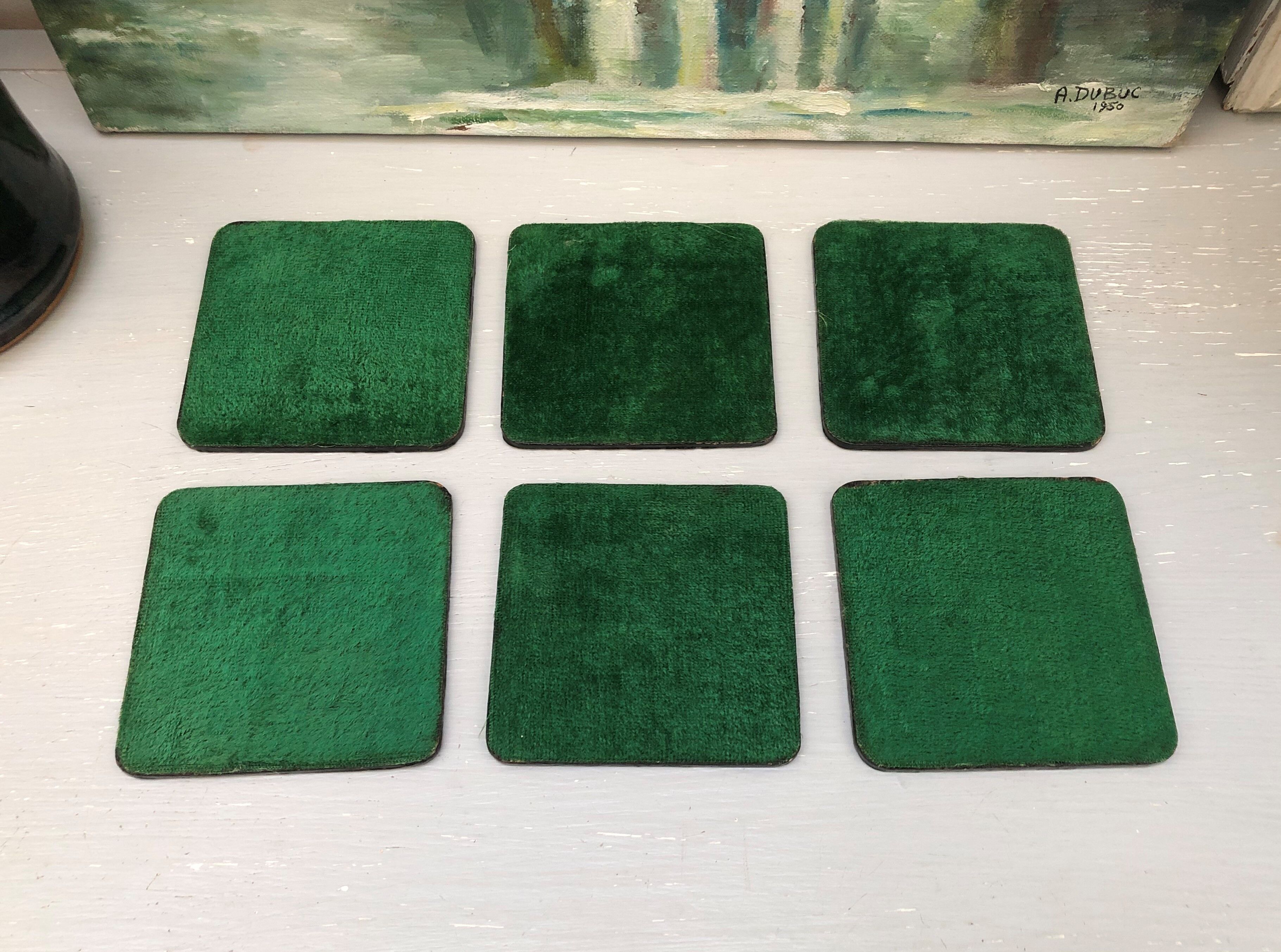 6 under glass decorated with flowers