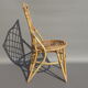 Set of 6 bamboo and rattan chairs