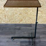 Chariot de service des années 60 et 70, table d'appoint pour dinette, design marron de l'ère spatiale