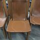 4 chaises cuir et bois
