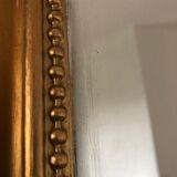Miroir ancien Louis Philippe perlé doré vintage 56x80cm