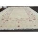 1970s vintage Turkish Oushak handmade wool cotton beige area rug 176x267