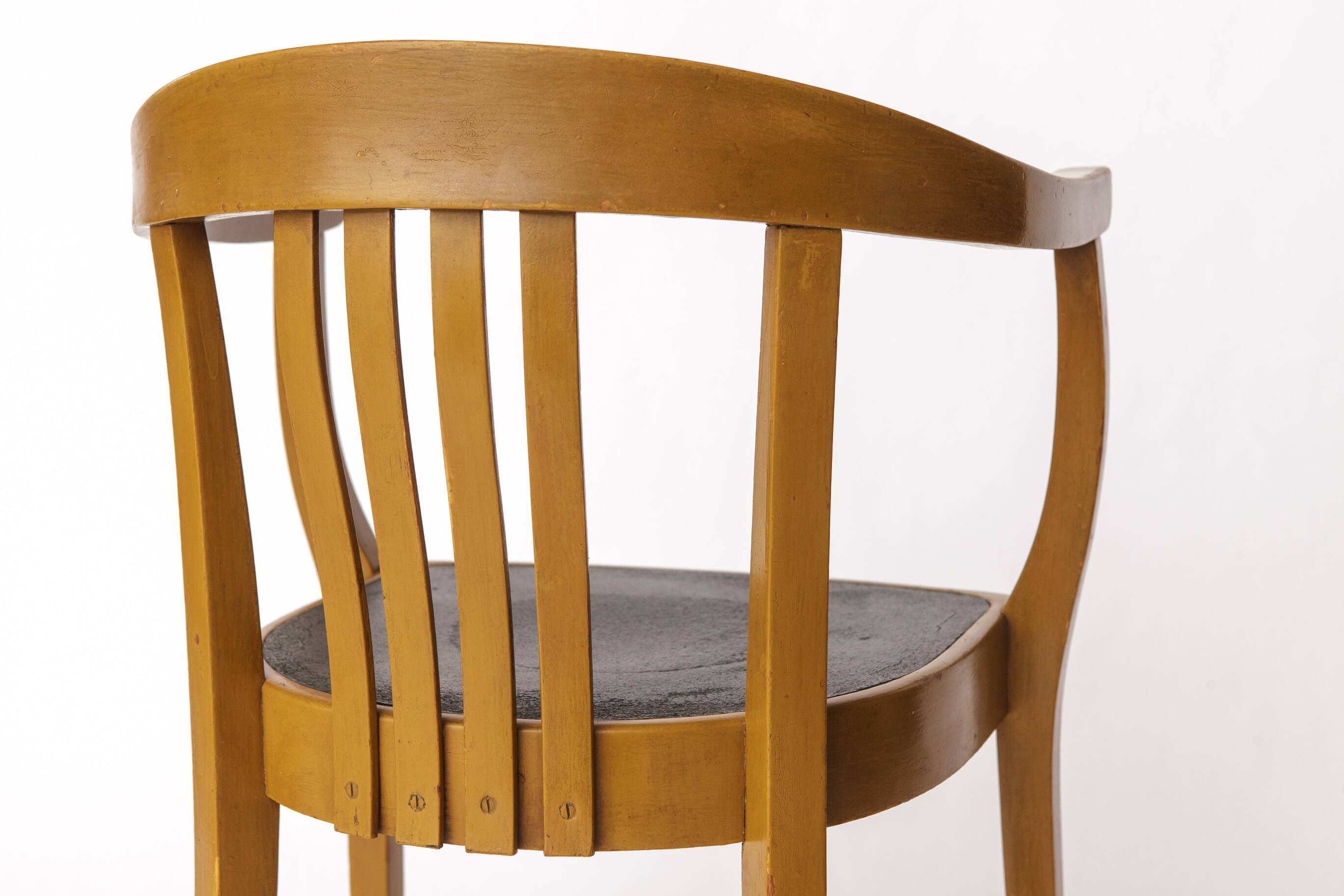 Fauteuil vintage allemand – Jaune moutarde et vert des années 1950 – Style Mid-Century