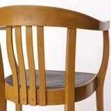 Fauteuil vintage allemand – Jaune moutarde et vert des années 1950 – Style Mid-Century