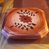 Hand-decorated earthenware trivet
