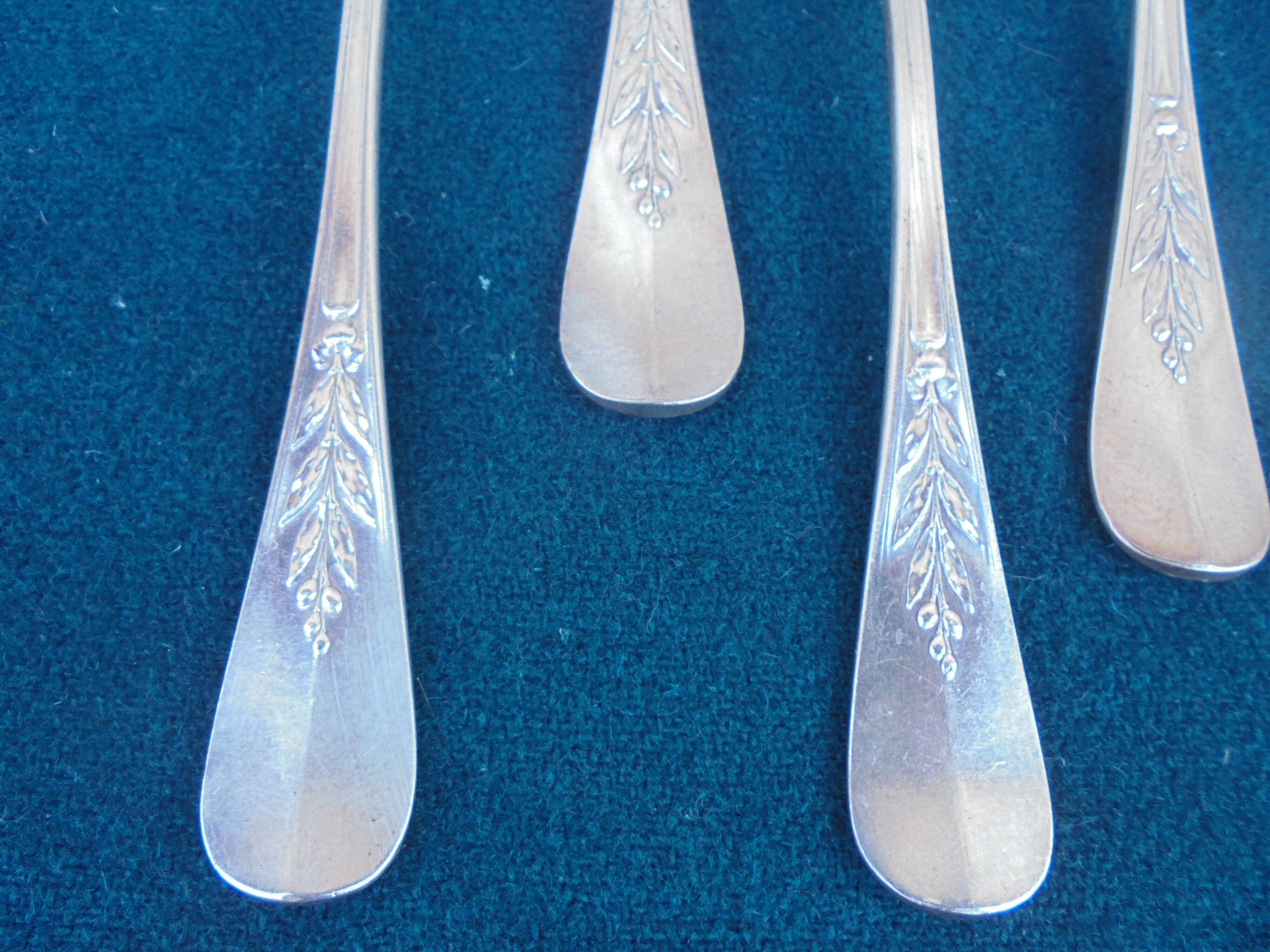 6 forks silver metal christofle mle laurel canals