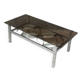 TABLE BASSE ACIER BROSSÉ