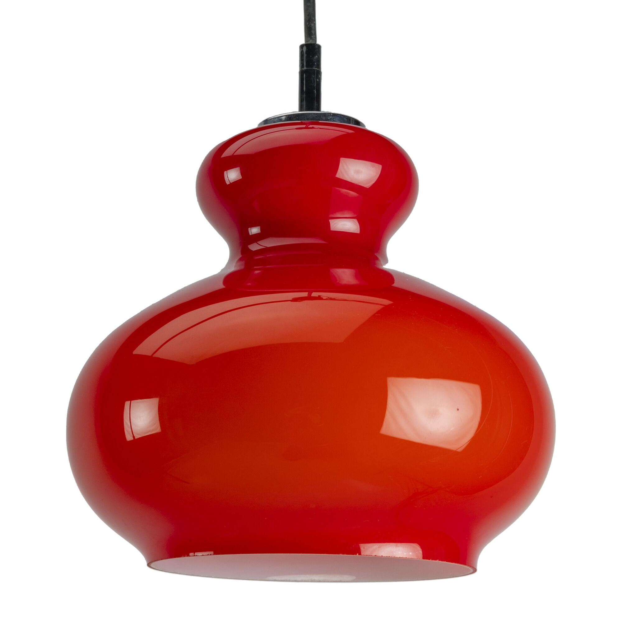 Red 'Onion' Peil & Putzler Pendant Lamp