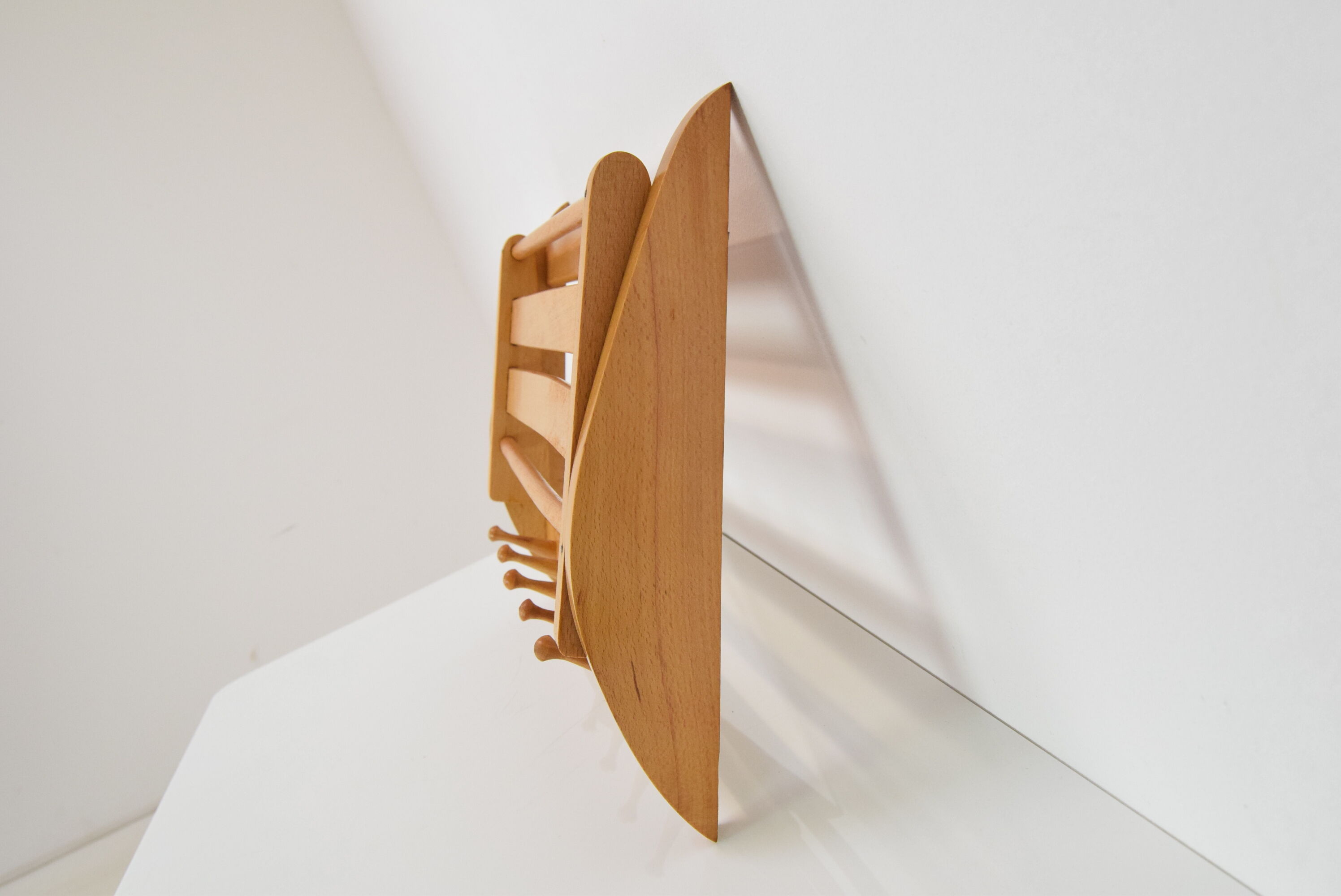 Mid-century wall folding  hanger and shelf, 1960's.