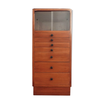Small metier furniture chest of drawers with display case