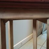 Console holder pot flower wood patinated seat mahogany