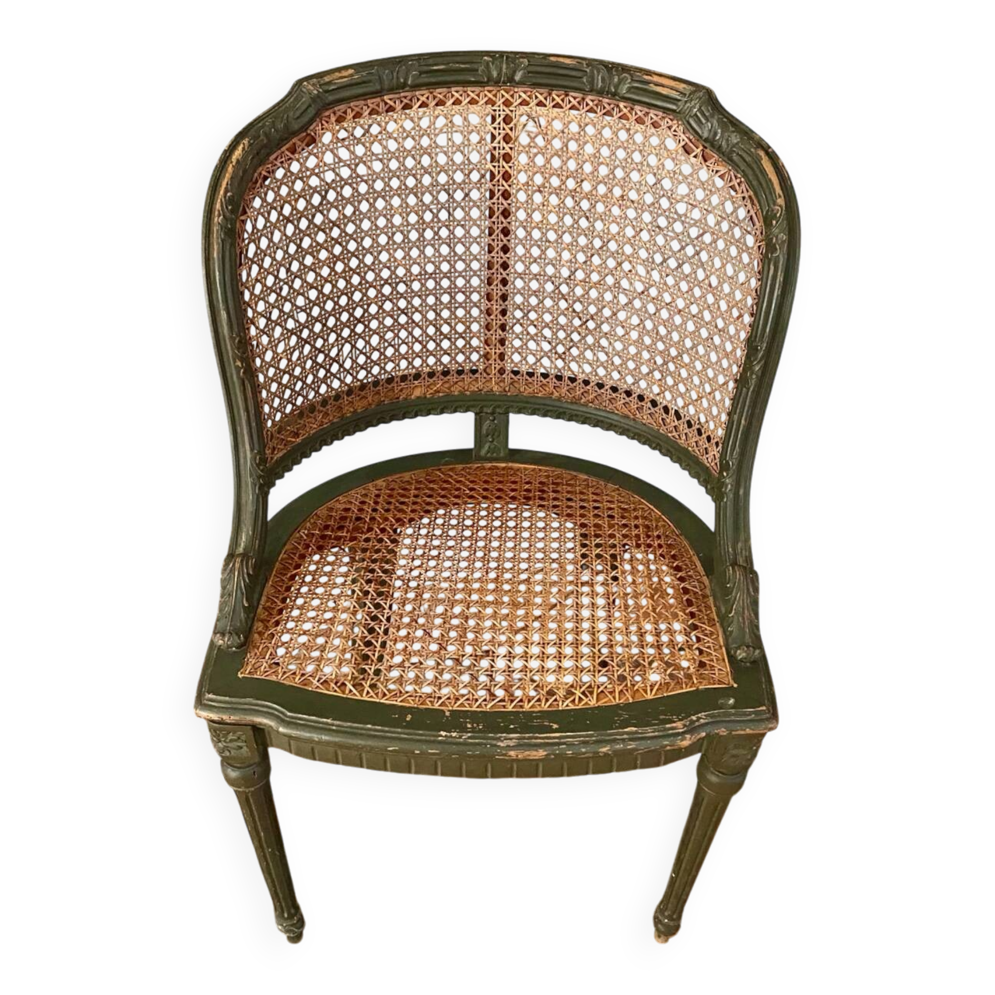 Caned armchair in Louis XVI style