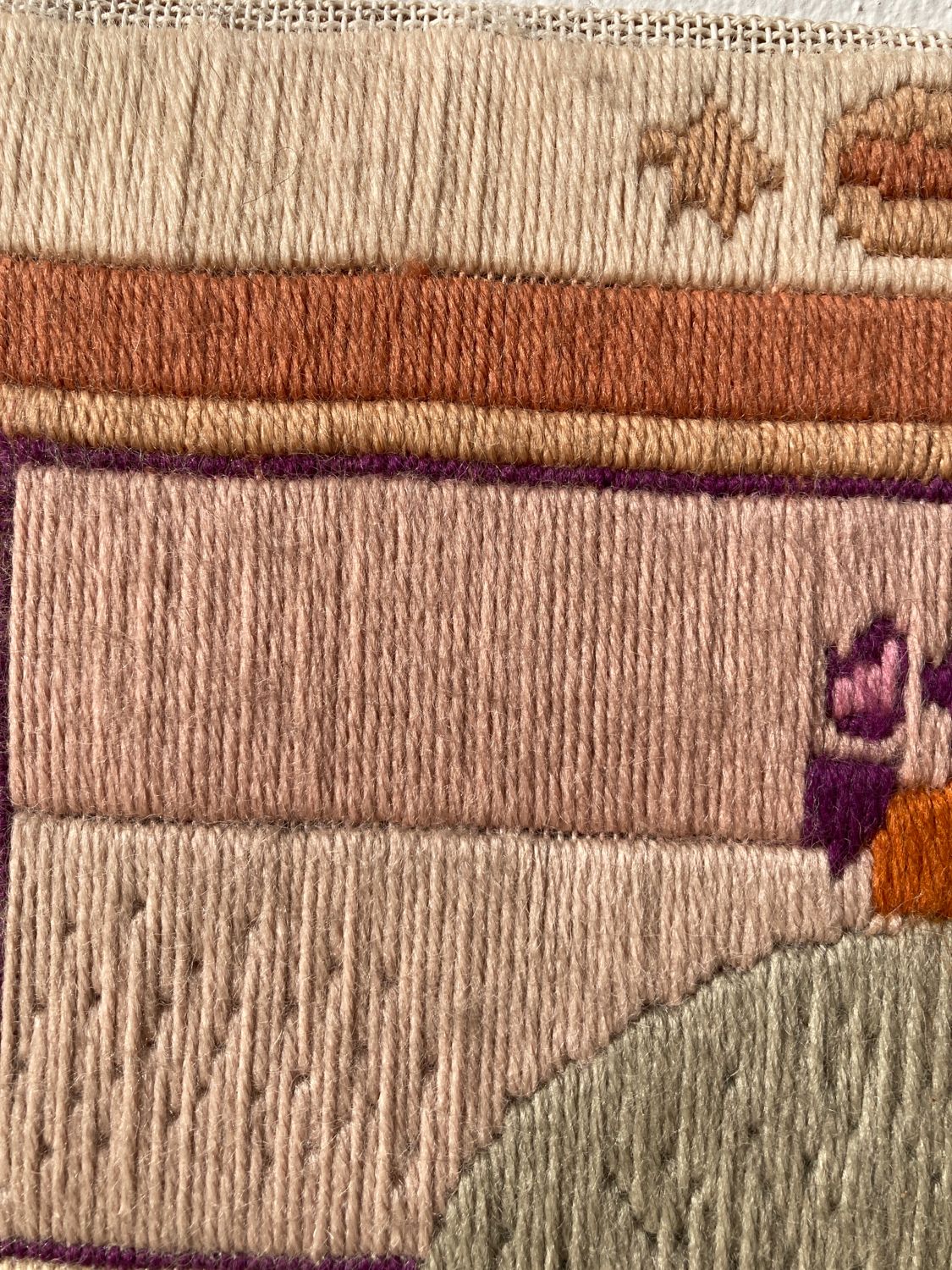 Vintage tapestry portrait of a woman