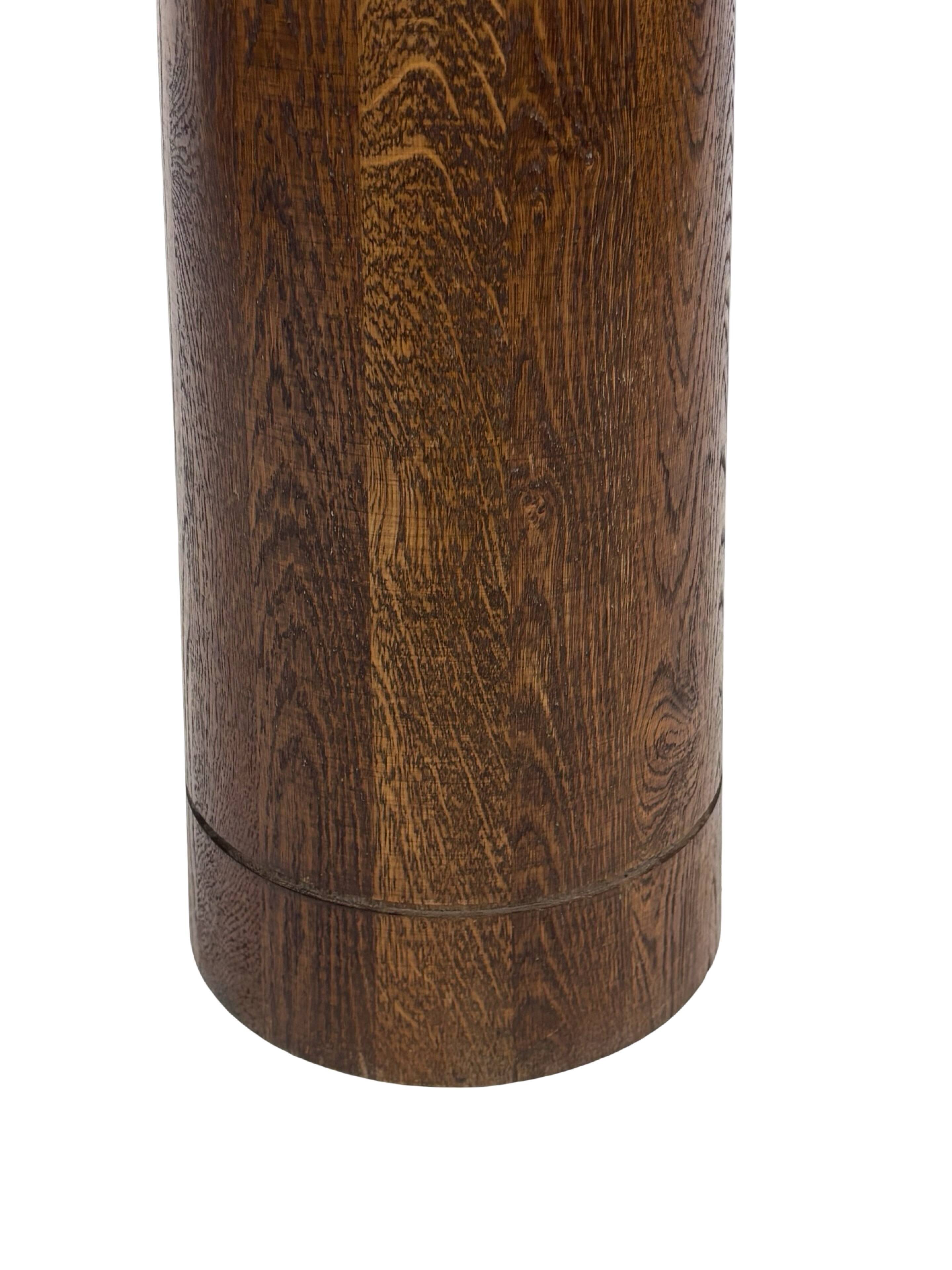 Vintage umbrella stand holder oak basket storage design 60's minimalist