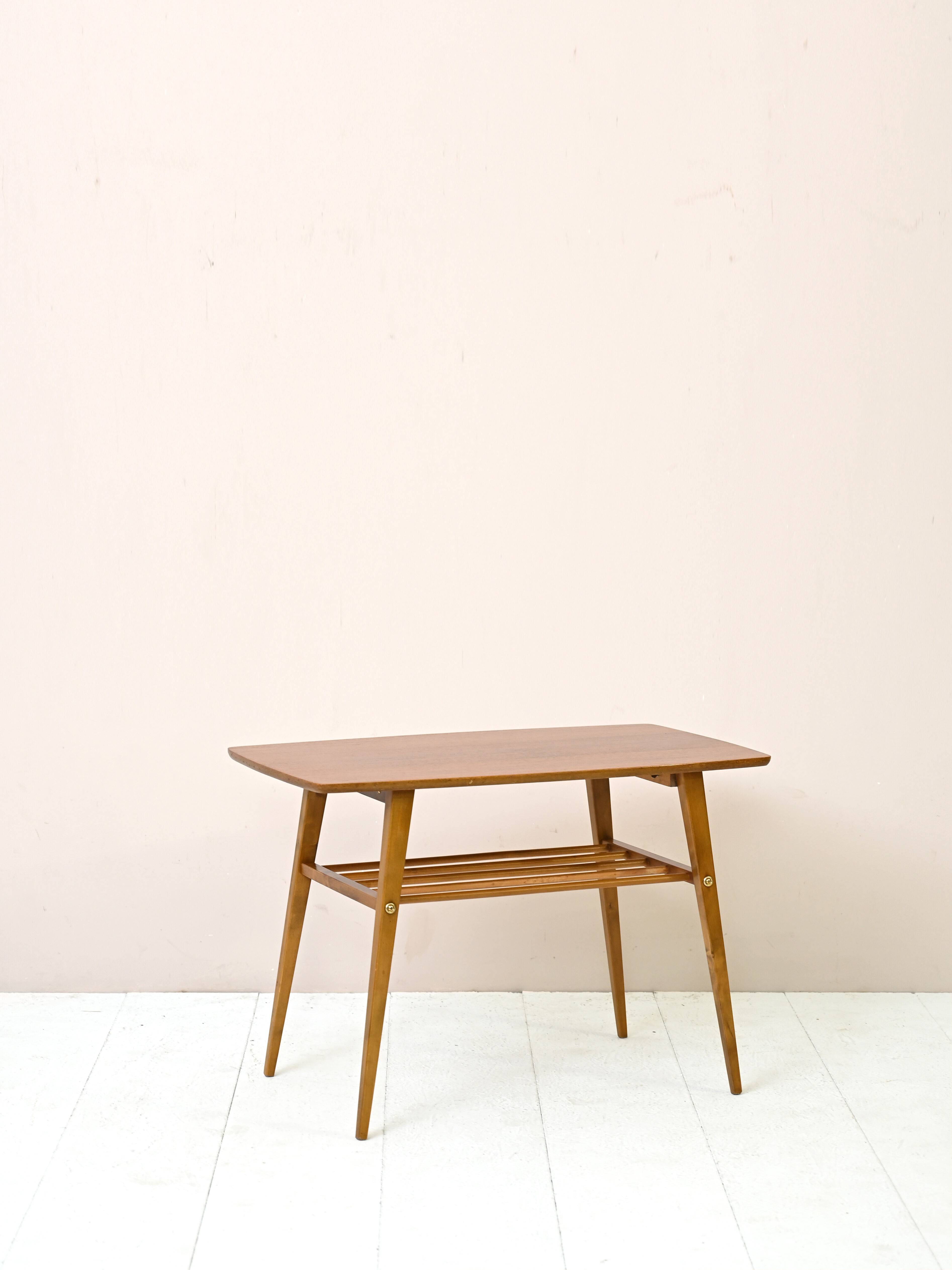 Vintage coffee table with magazine rack