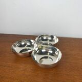 3-compartment silver-plated metal appetizer dish, 1970
