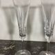 Series of 4 vintage crystal champagne flutes