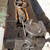 Machine fin XIX siècle pour extruder tiges d'argent
