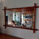 large mirror, bamboo, vintage