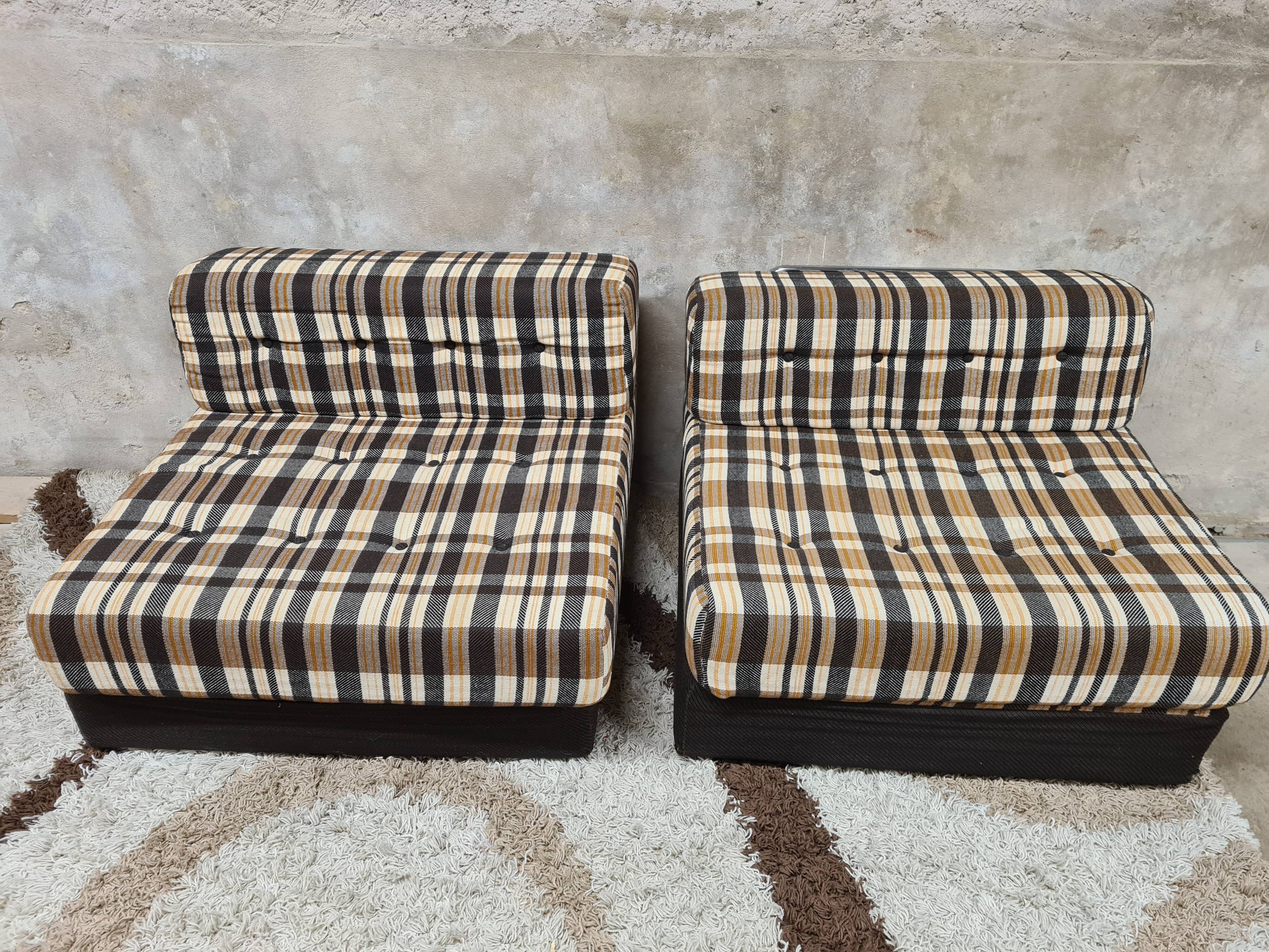 Paire de fauteuil lounge année 70' vintage