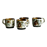 4 ceramic espresso cups