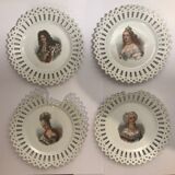 4 openwork plates in Saxony Porcelain