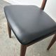 Four Schreiber Mid Century Dining Chairs Black Leatherette Floating Backres