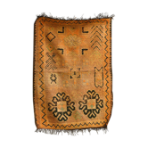 Vintage moroccan rug, original faded pastel toned boujad 82x123cm