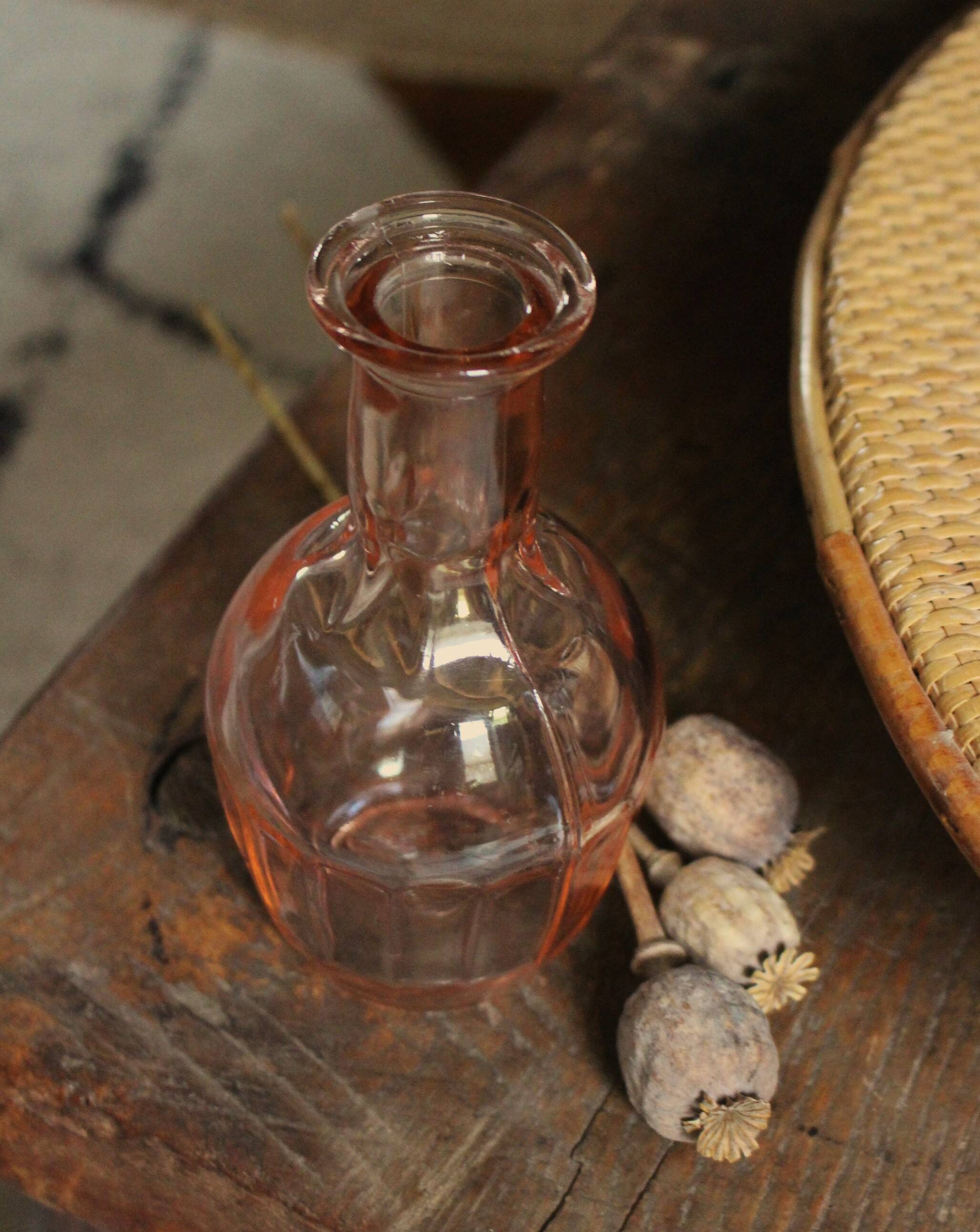 Pink glass vase Soliflore rosaline