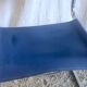 Bauhaus cantilever armchair in blue leather, 80s/90s