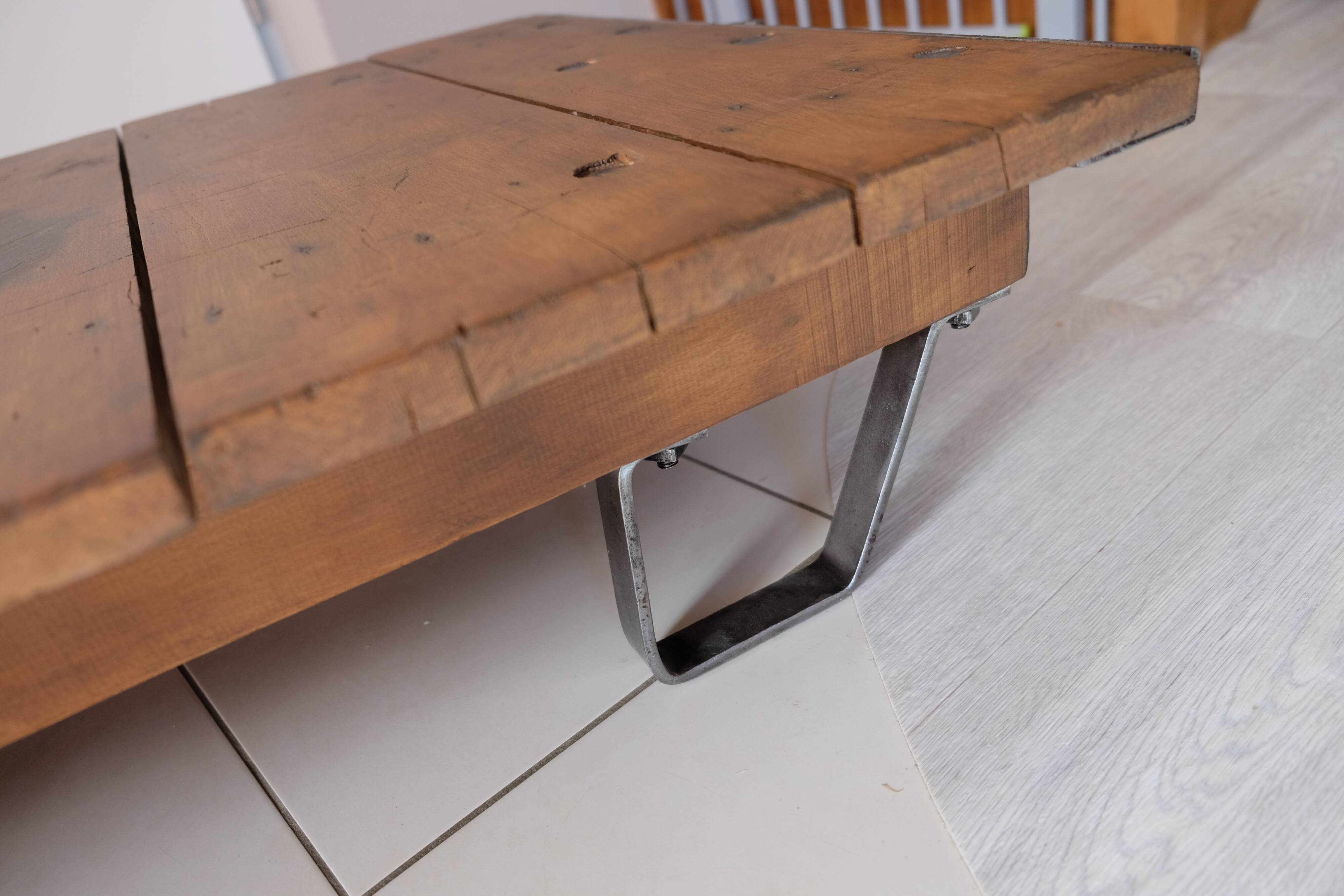 Industrial coffee table pallet on wheels