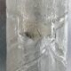 Vintage wall lamp in glass and brass 70s