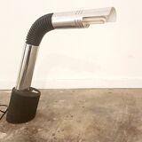 Vintage Italian Targetti Sankey 'Elbow' series Desk Lamp, Chrome and Flexible with metal foot, 1970s