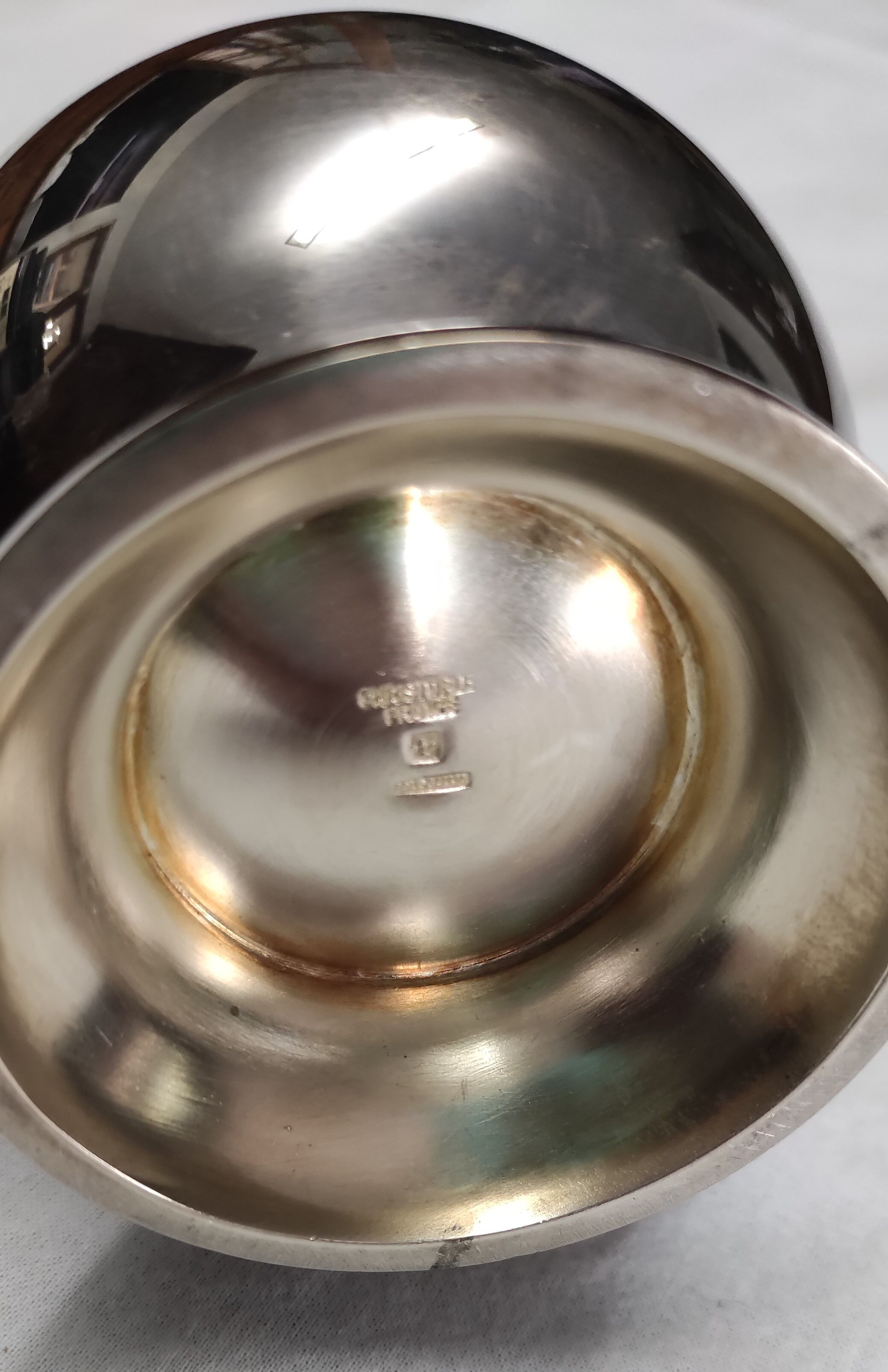 tea and coffee set 5 pieces in silver metal Gallia for Christofle model "Malmaison"